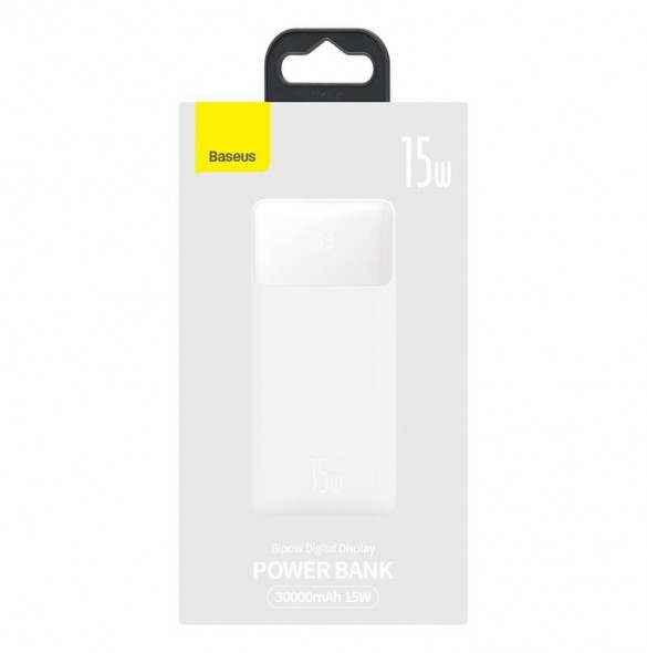 Baseus Bipow Digital Display Powerbank 30000mAh 15W White