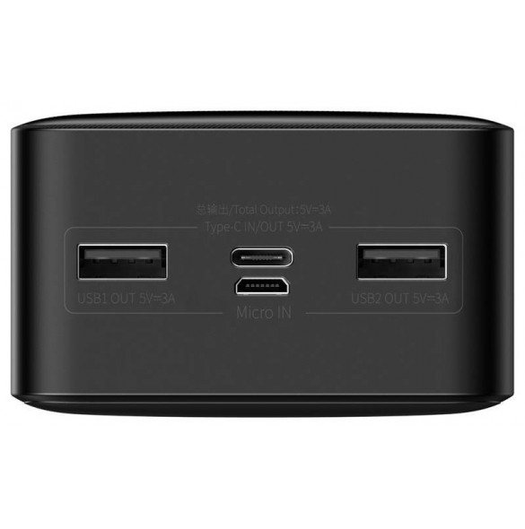 Baseus Bipow Digital Display Powerbank 30000mAh 15W Black