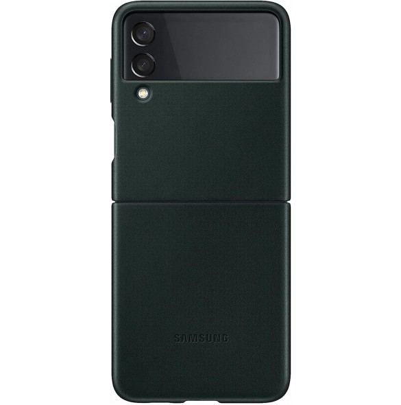 Samsung Leather Cover-fodral till Samsung Galaxy Z Flip 3 - Grön (EF-VF711LGE)