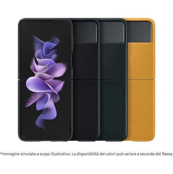 Samsung Leather Cover-fodral till Samsung Galaxy Z Flip 3 - Grön (EF-VF711LGE)