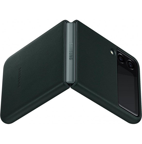 Samsung Leather Cover-fodral till Samsung Galaxy Z Flip 3 - Grön (EF-VF711LGE)