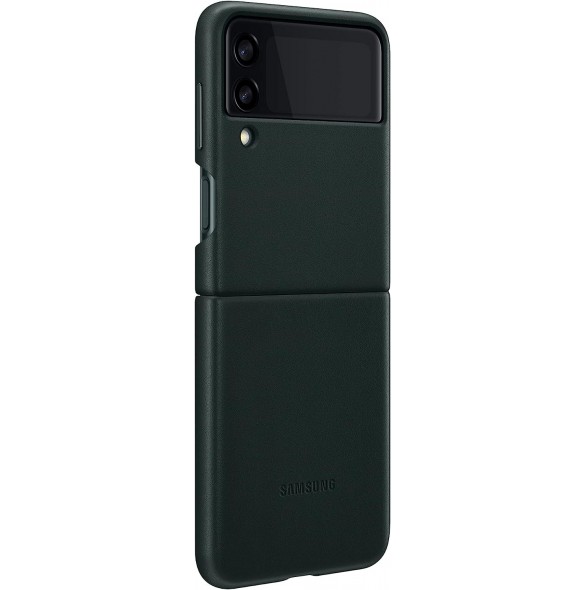 Samsung Leather Cover-fodral till Samsung Galaxy Z Flip 3 - Grön (EF-VF711LGE)
