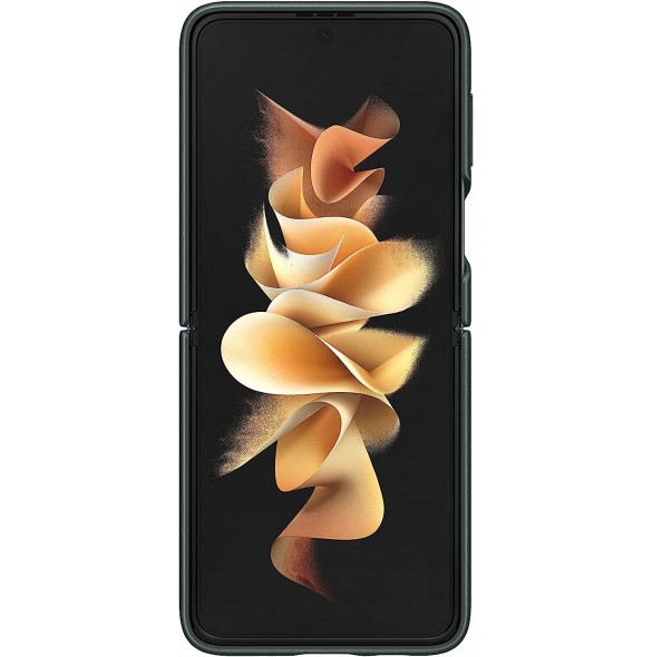Samsung Leather Cover-fodral till Samsung Galaxy Z Flip 3 - Grön (EF-VF711LGE)