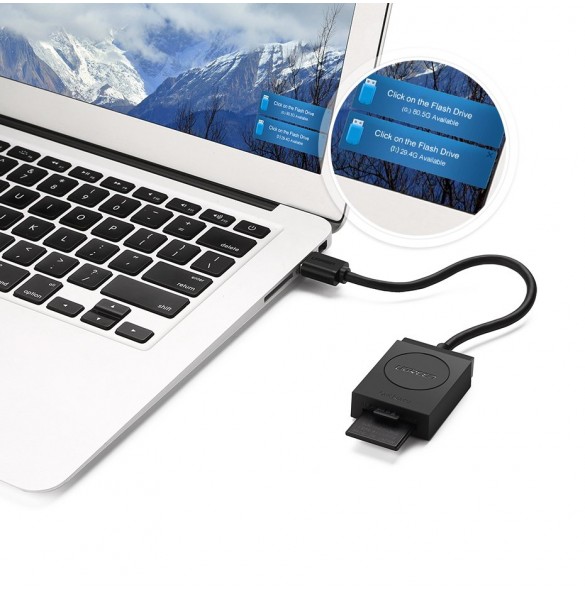 Ugreen SD / micro SD card reader to USB 3.0 black