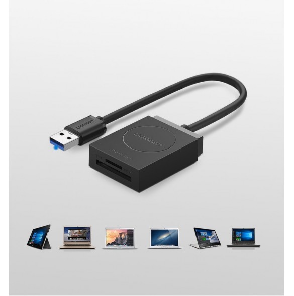 Ugreen SD / micro SD card reader to USB 3.0 black