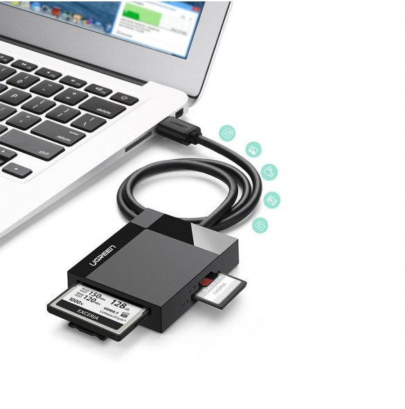 Ugreen USB 3.0 SD / micro SD / CF / MS memory card reader black