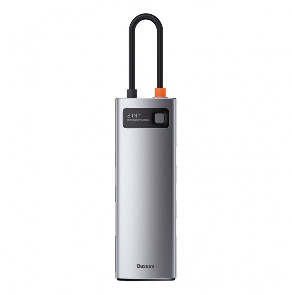 Baseus Metal Gleam 8in1 multifunctional USB Type C HUB - USB Type C Power Delivery Gray