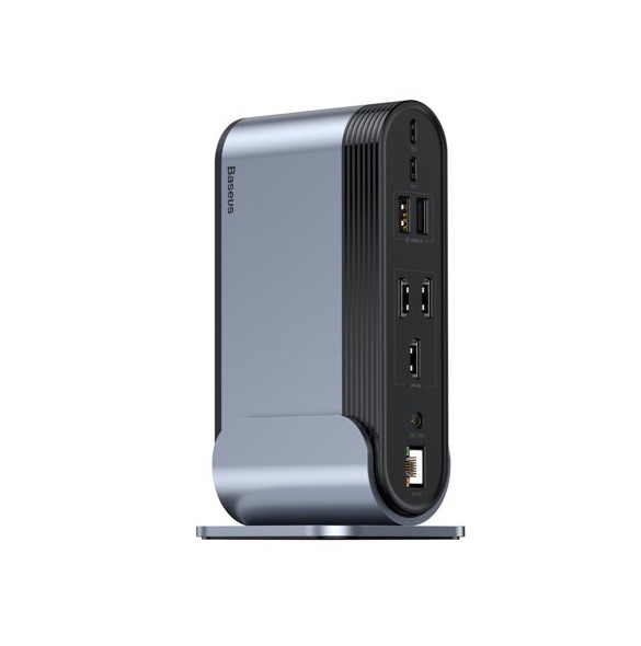Baseus multifunctional HUB 3x USB 3.2 Gen 1 (EU / CN / UK plugs) gray (CAHUB-DG0G)