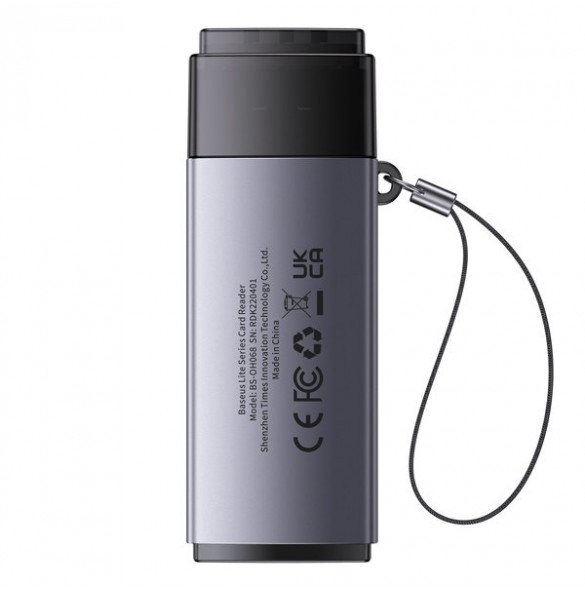 Baseus Lite Series adapter SD / TF USB card reader gray