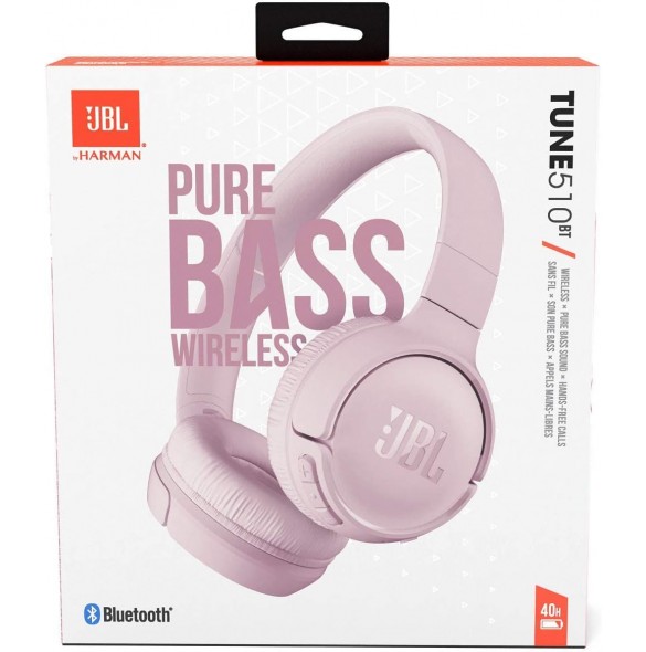 JBL Tune 510BT Bluetooth Headset - Rosa