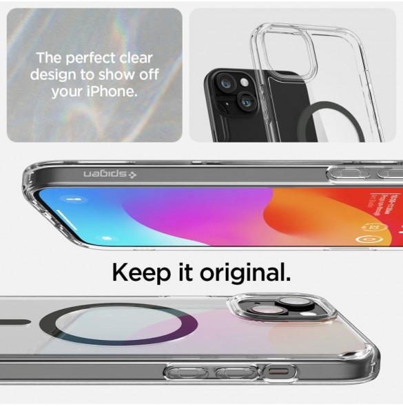 iPhone 15 cover, vaska, Spigen