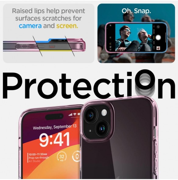 iPhone 15 cover, vaska, Spigen