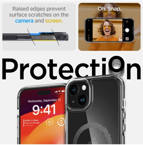 iPhone 15 cover, vaska, Spigen