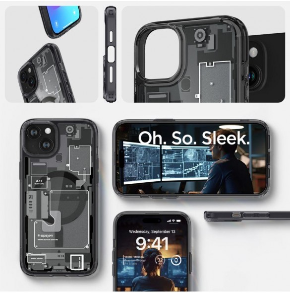 iPhone 15 cover, vaska, Spigen