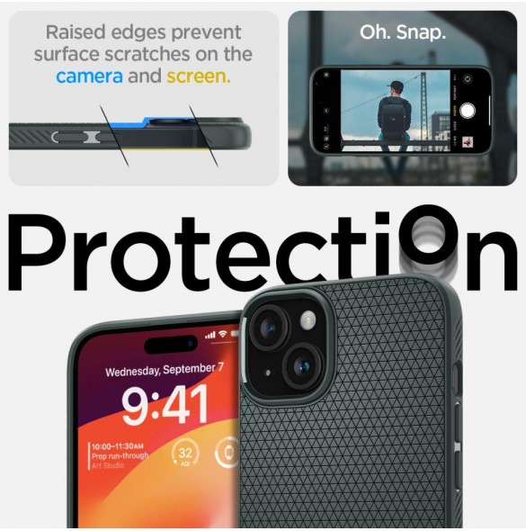 iPhone 15 cover, vaska, Spigen