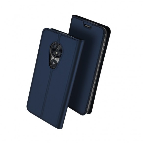 Blå och väldigt snyggt skydd Motorola Moto G7 Power.