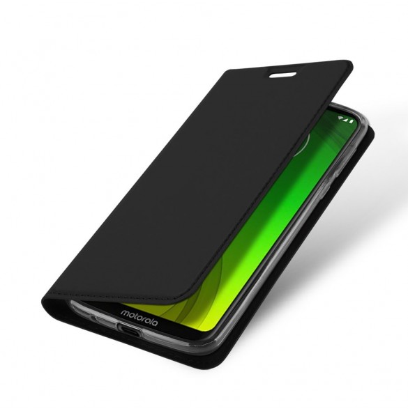 Svart och väldigt snyggt skydd Motorola Moto G7 Power.