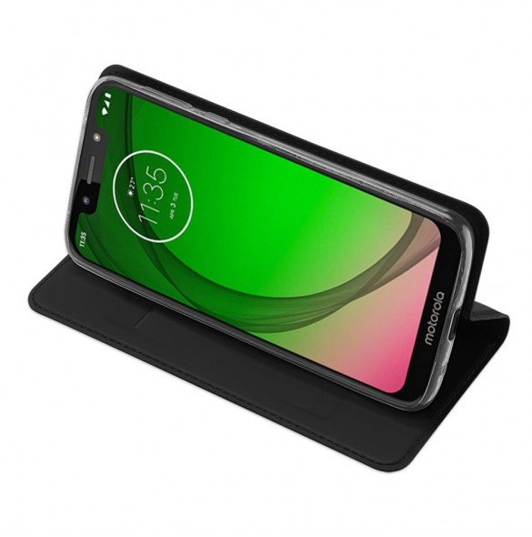Svart och väldigt snyggt skydd Motorola Moto G7 Play.