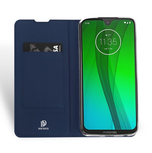 Blå och väldigt snyggt skydd Motorola Moto G7 / G7 Plus.