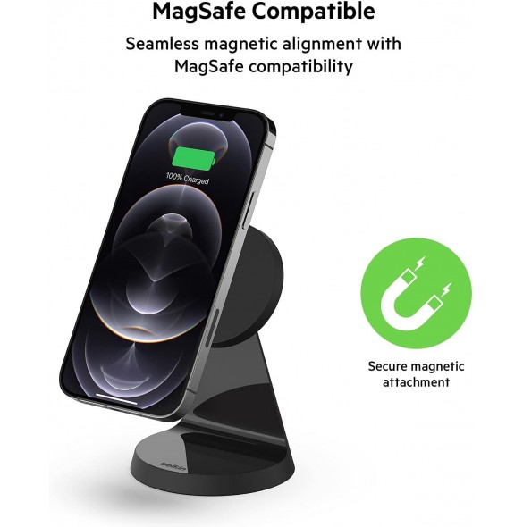 Belkin Boost Charge magnetiskt trådlöst laddningsställ - Svart WIB003btBK