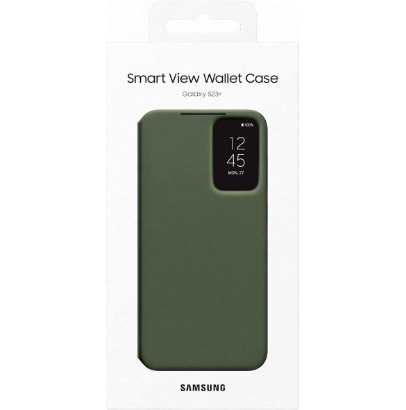 Samsung EF-ZS916CGE Clear View-skal till Galaxy S23+ Khaki