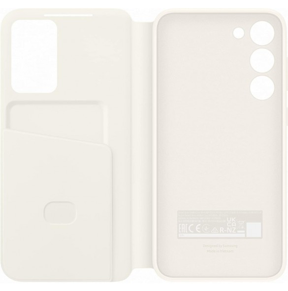 Samsung EF-ZS916CUE Clear View-skal till Galaxy S23+ Krem