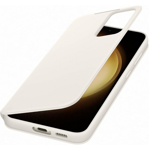 Samsung EF-ZS916CUE Clear View-skal till Galaxy S23+ Krem