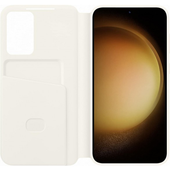 Samsung EF-ZS916CUE Clear View-skal till Galaxy S23+ Krem