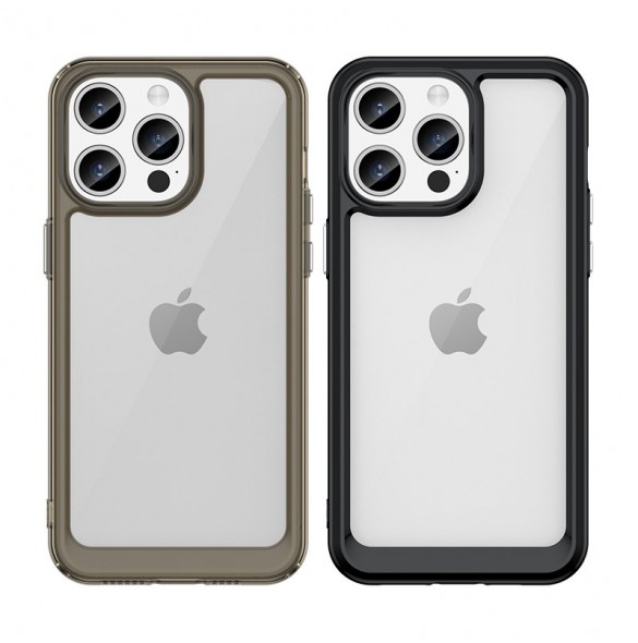 iPhone 15 Pro Max Outer Space Reinforced Case with Flexible Frame - Blue