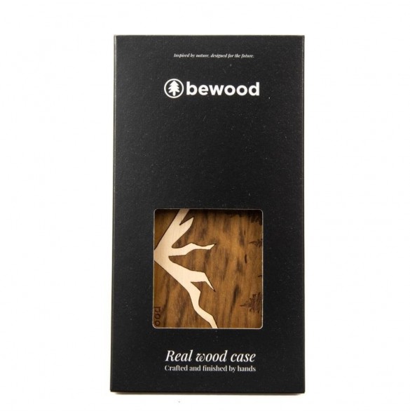 Wooden case for iPhone 15 Plus Bewood Imbuia Mountains