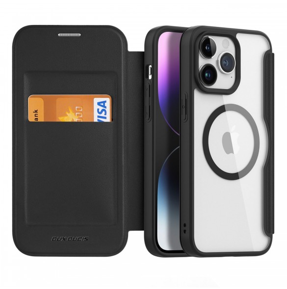 Dux Ducis Skin X Pro Magnetic Flip MagSafe Case iPhone 15 Pro - Black