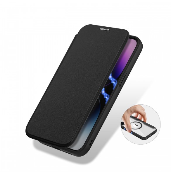 Dux Ducis Skin X Pro Magnetic Flip MagSafe Case iPhone 15 Pro - Black