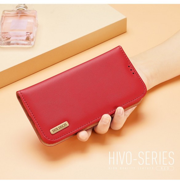 Dux Ducis Hivo RFID blocking wallet case for iPhone 15 - brown