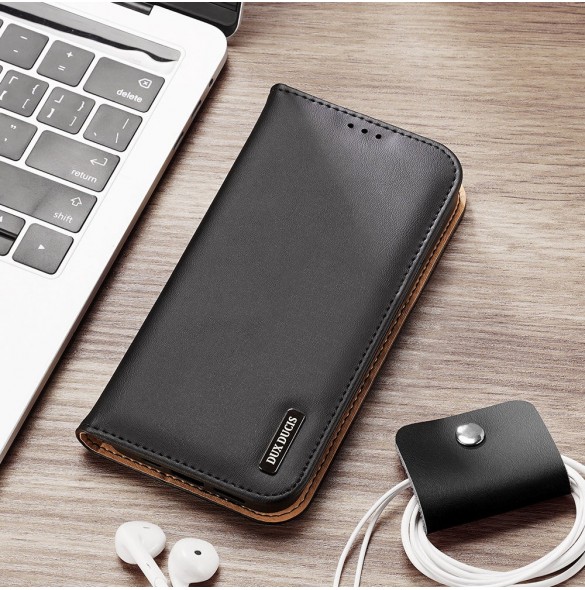 Dux Ducis Hivo RFID blocking wallet case for iPhone 15 - brown
