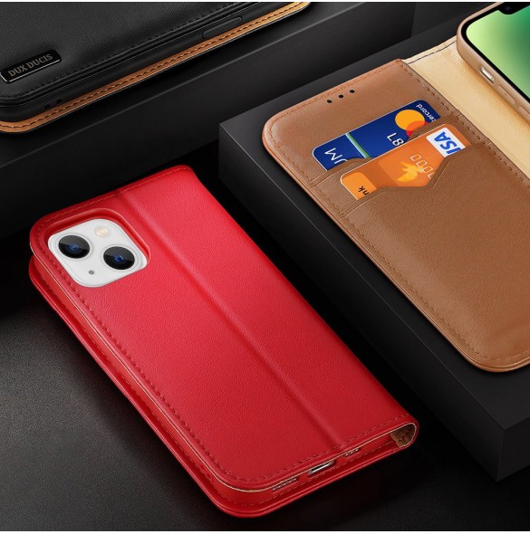 Dux Ducis Hivo iPhone 15 Plus RFID Blocking Wallet Case - Black