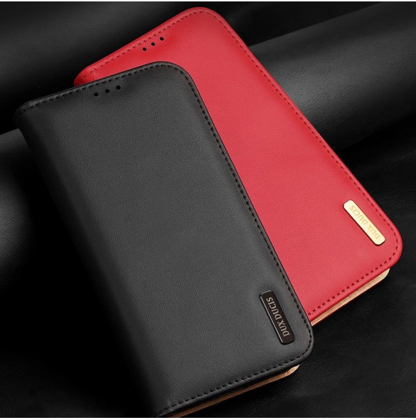 Dux Ducis Hivo iPhone 15 Plus RFID Blocking Wallet Case - Black