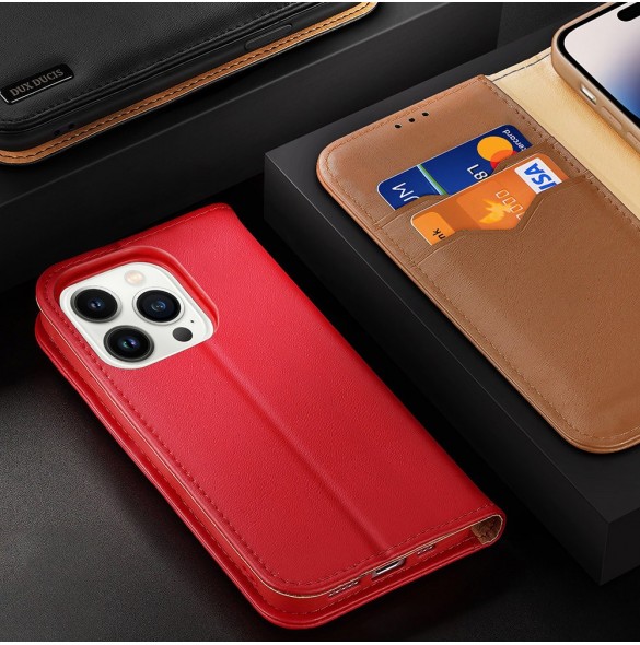 Dux Ducis Hivo iPhone 15 Pro Dux Ducis Hivo RFID Blocking Wallet Case - Black