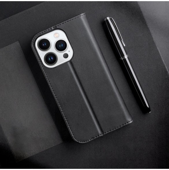 Dux Ducis Hivo iPhone 15 Pro Dux Ducis Hivo RFID Blocking Wallet Case - Black