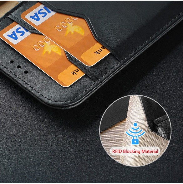 Dux Ducis Hivo iPhone 15 Pro Dux Ducis Hivo wallet case with RFID blocking - brown