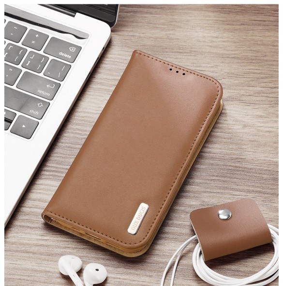 Dux Ducis Hivo iPhone 15 Pro Dux Ducis Hivo wallet case with RFID blocking - brown