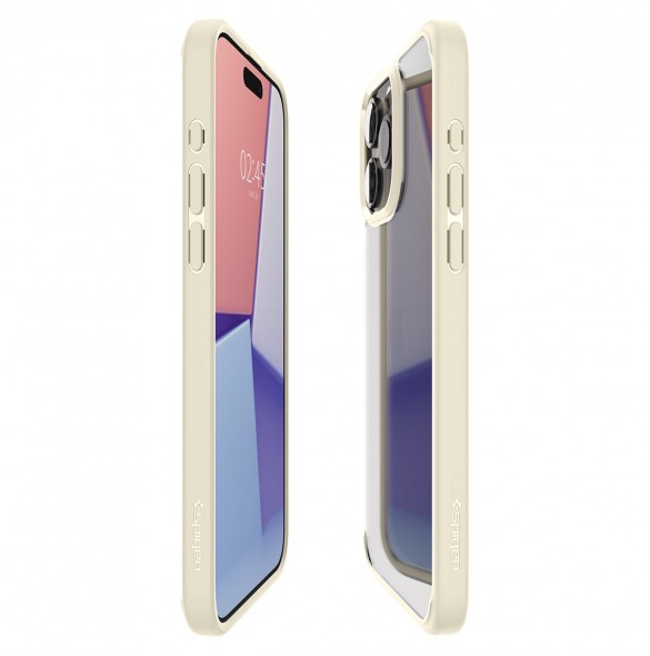 Spigen Crystal Hybrid, sand beige - iPhone 15 Pro Max