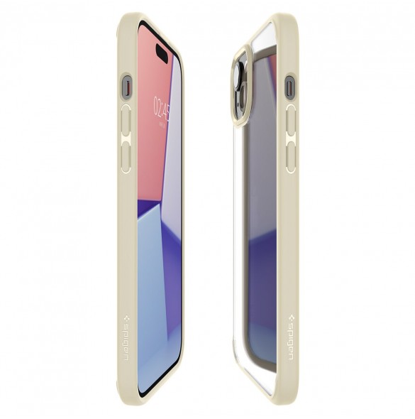 Spigen Crystal Hybrid case for iPhone 15 Plus - beige