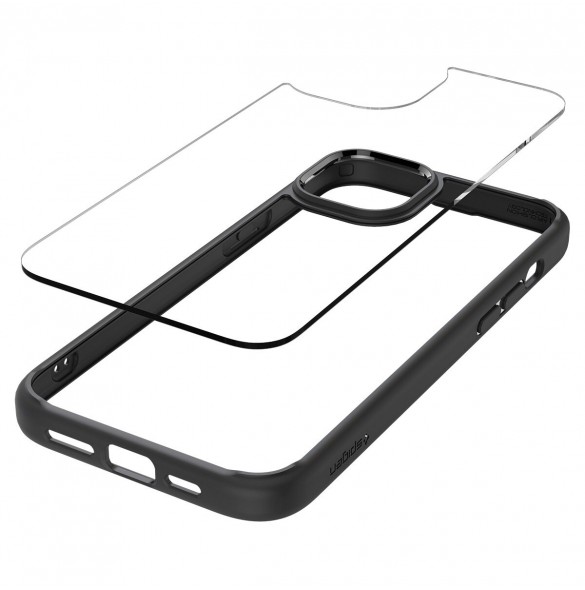 Spigen Crystal Hybrid case for iPhone 15 - black