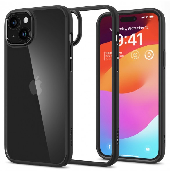 Spigen Crystal Hybrid case for iPhone 15 - black