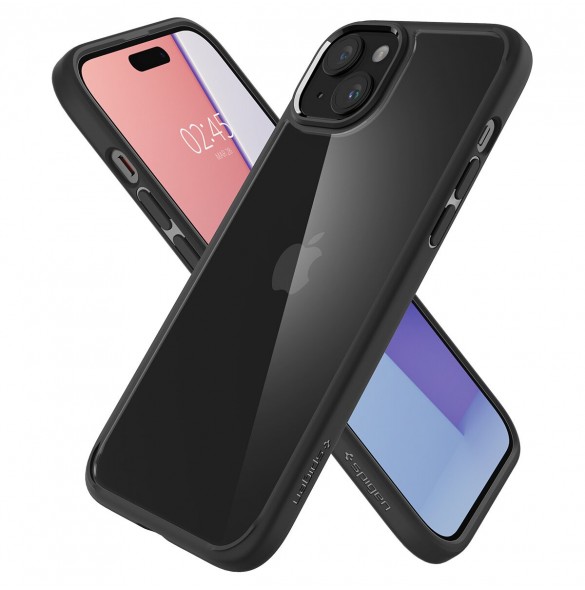 Spigen Crystal Hybrid case for iPhone 15 - black