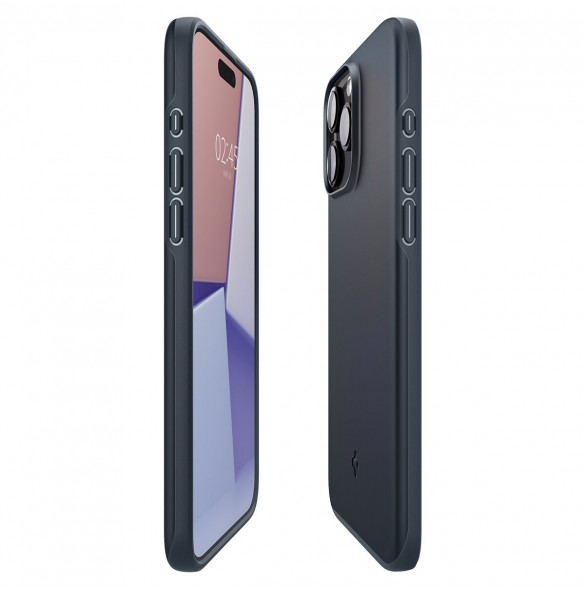 Spigen Thin Fit, metal slate - iPhone 15 Pro Max