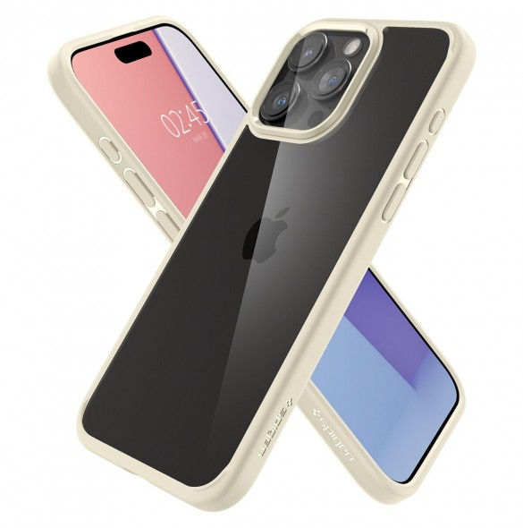 Spigen Ultra Hybrid case for iPhone 15 Pro Max - beige
