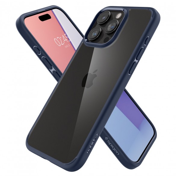 Spigen Ultra Hybrid, navy blue - iPhone 15 Pro Max