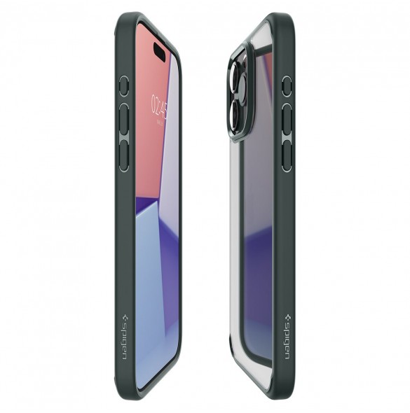 Spigen Ultra Hybrid case for iPhone 15 Pro Max - dark green