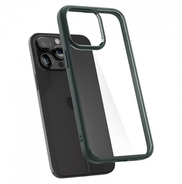 Spigen Ultra Hybrid case for iPhone 15 Pro Max - dark green